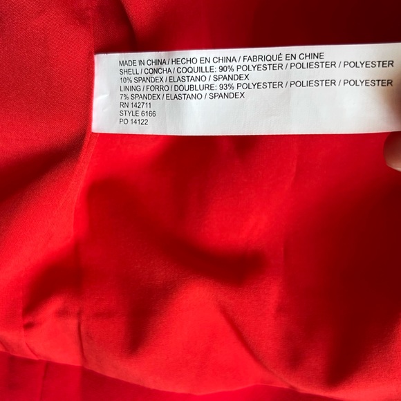 Eloquii Blazer Red Single Button Bell Split Sleeve Shawl Collar Sz 18 EUC - Picture 9 of 11